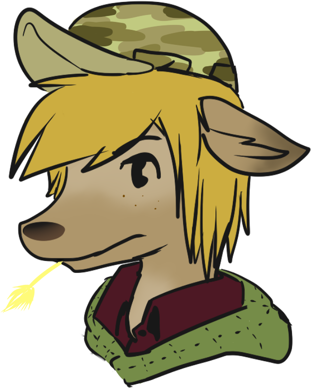 Redneck Deer - Cartoon (1000x1000)