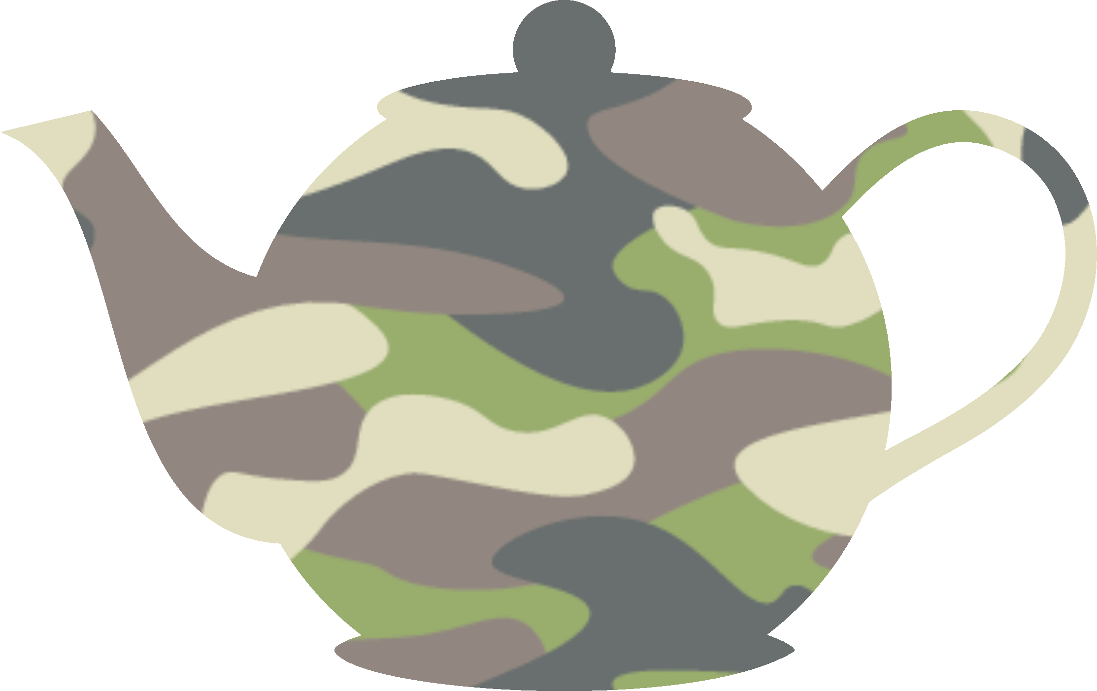 Camo Teapot - Camouflage Teapot (2227x1404)