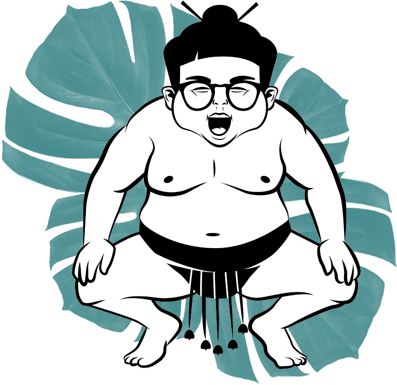 Sumo Wrestler, Billy Always Knew He Would Follow In - Illustration (1000x1000)