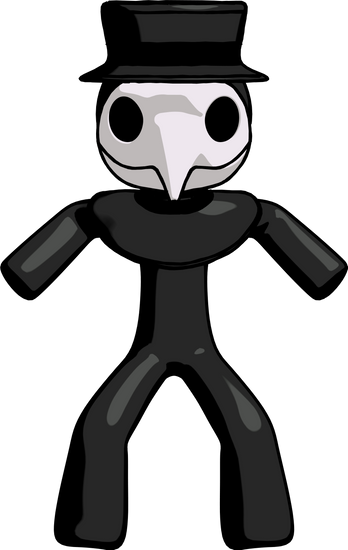 Plague Doctor Sumo Wrestling Power Pose - Plague Doctor (348x550)