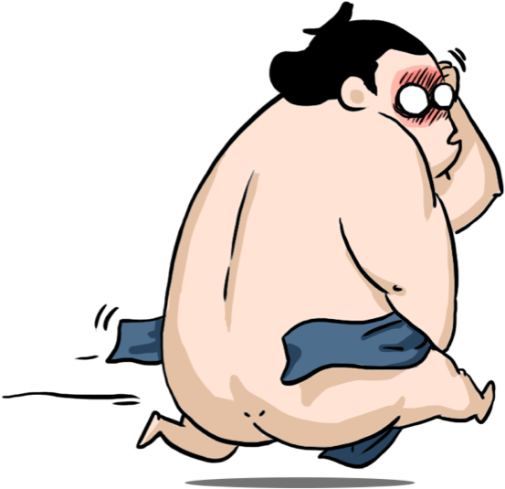 Ringo The Sumo Wrestler Stickers Messages Sticker-2 - Cartoon (618x618)