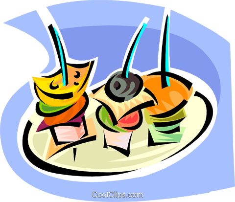 Wine Clipart Hors D Oeuvres - Clip Art Hors D Oeuvre (480x413)