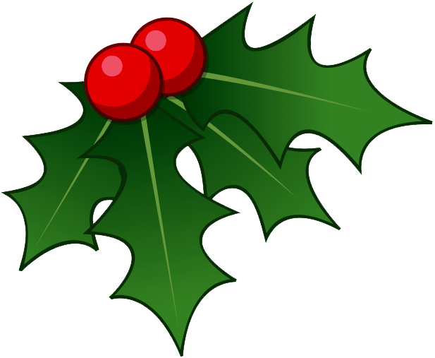 Merry Christmas 2018 - Christmas Holly Clipart Jpg (640x520)