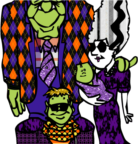 Halloween Clipart Family - Halloween Family Clipart (640x480)