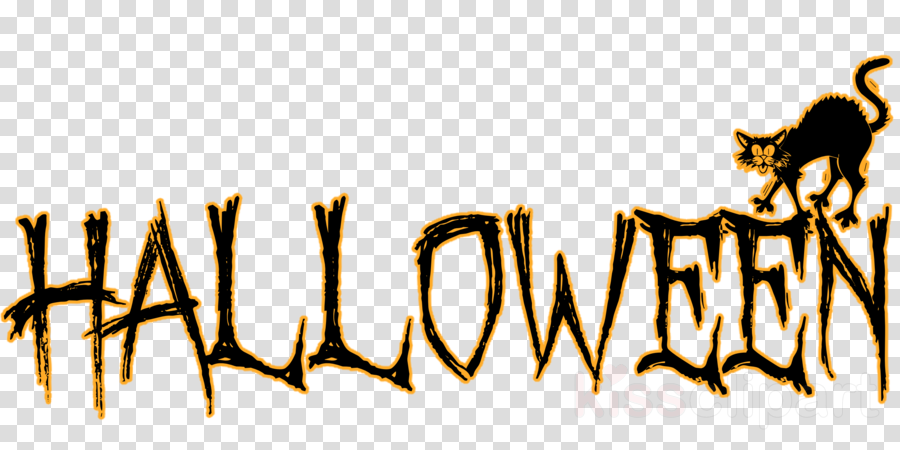 Word Halloween Clipart Halloween Word - Illustration (900x450)