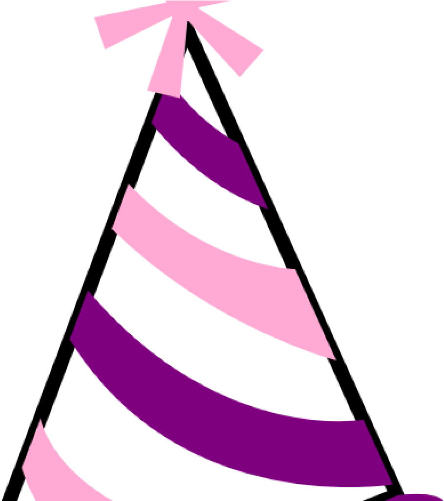 Party Hat Clipart Pink And Purple Party Hat Clip Art - Animasi Topi Ulang Tahun (1024x1024)