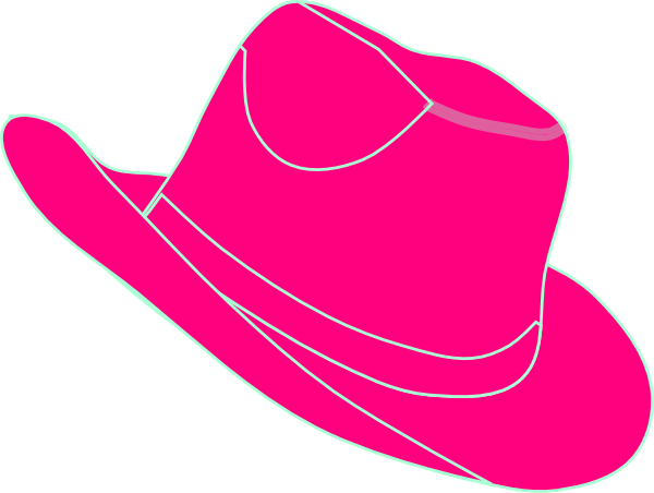 Pink Cowgirl Hat Clip Art At - Pink Cowgirl Hat Clip Art At (600x452)