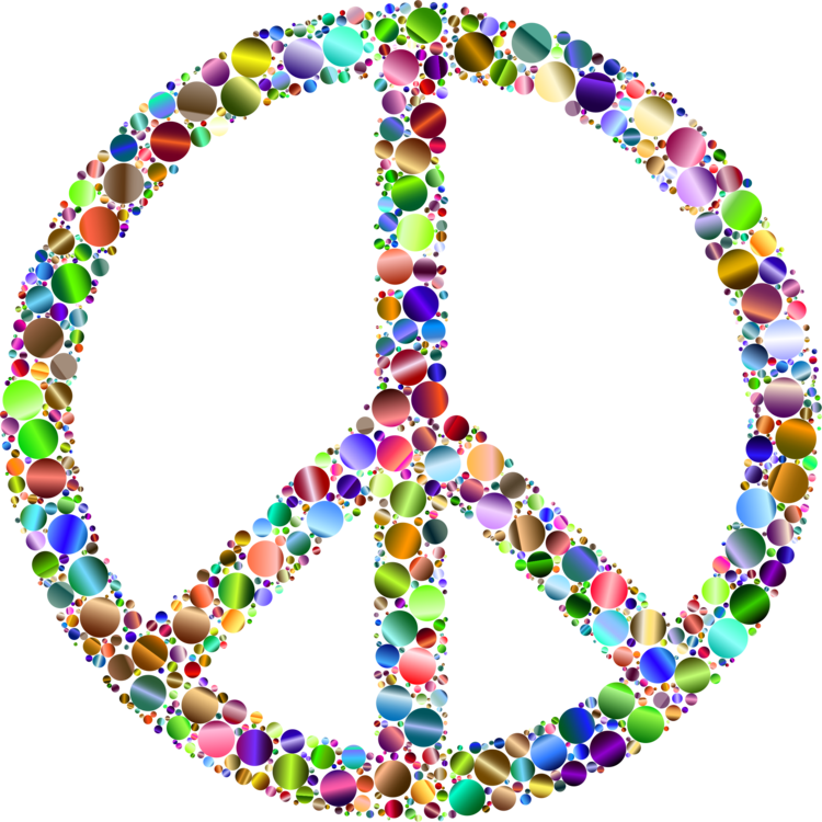 Peace Symbols Doves As Symbols Pizza & Love - Peace Logo Vector Png (750x750)