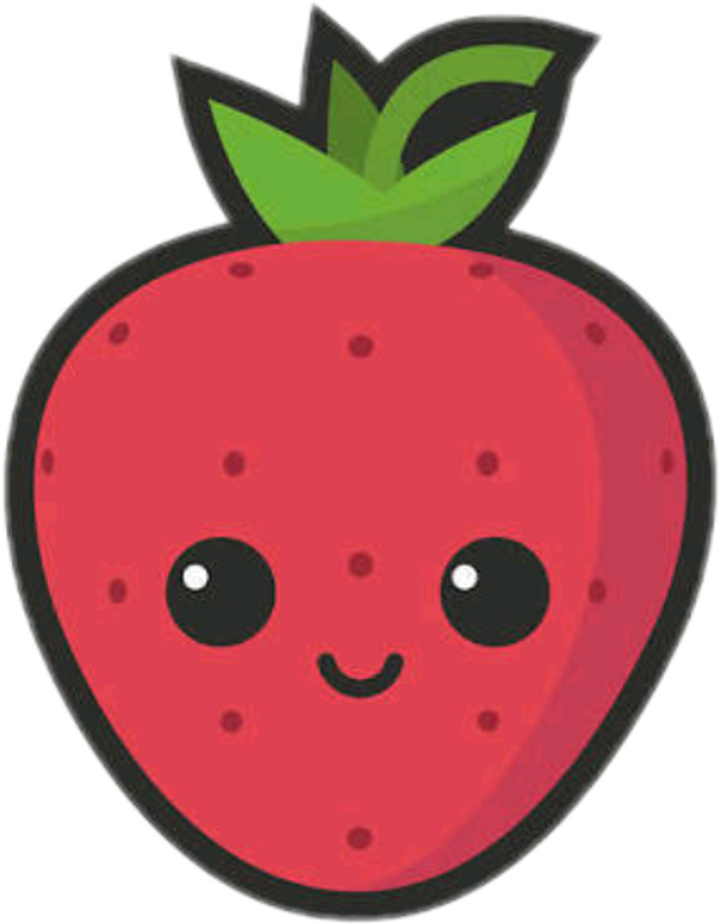 Fresa Sticker - Cute Strawberry (1024x1313)