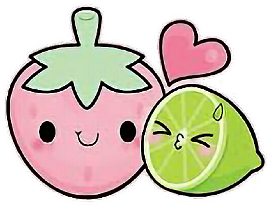 Limón Sticker - Imagenes De Fresas Kawaii (1024x1024)