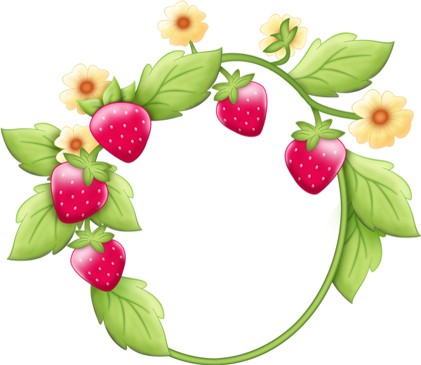 Cadre Png, Fraises - Strawberry Shortcake Frame Png (600x520)
