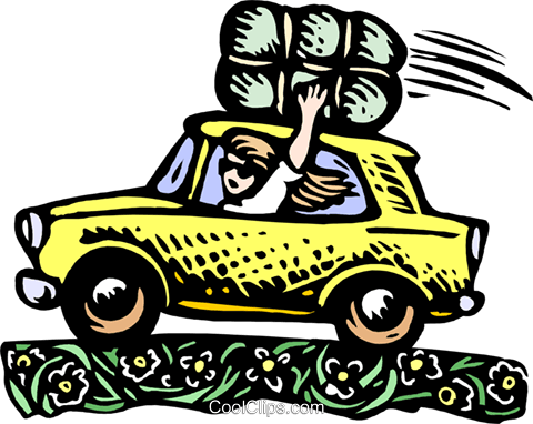 Female Car Driver Clipart Vector Graphics 811 Female - Car Traveling Gif Transparent (480x382)