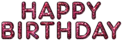 Happy Birthday Purple Letters - Graphics (400x400)