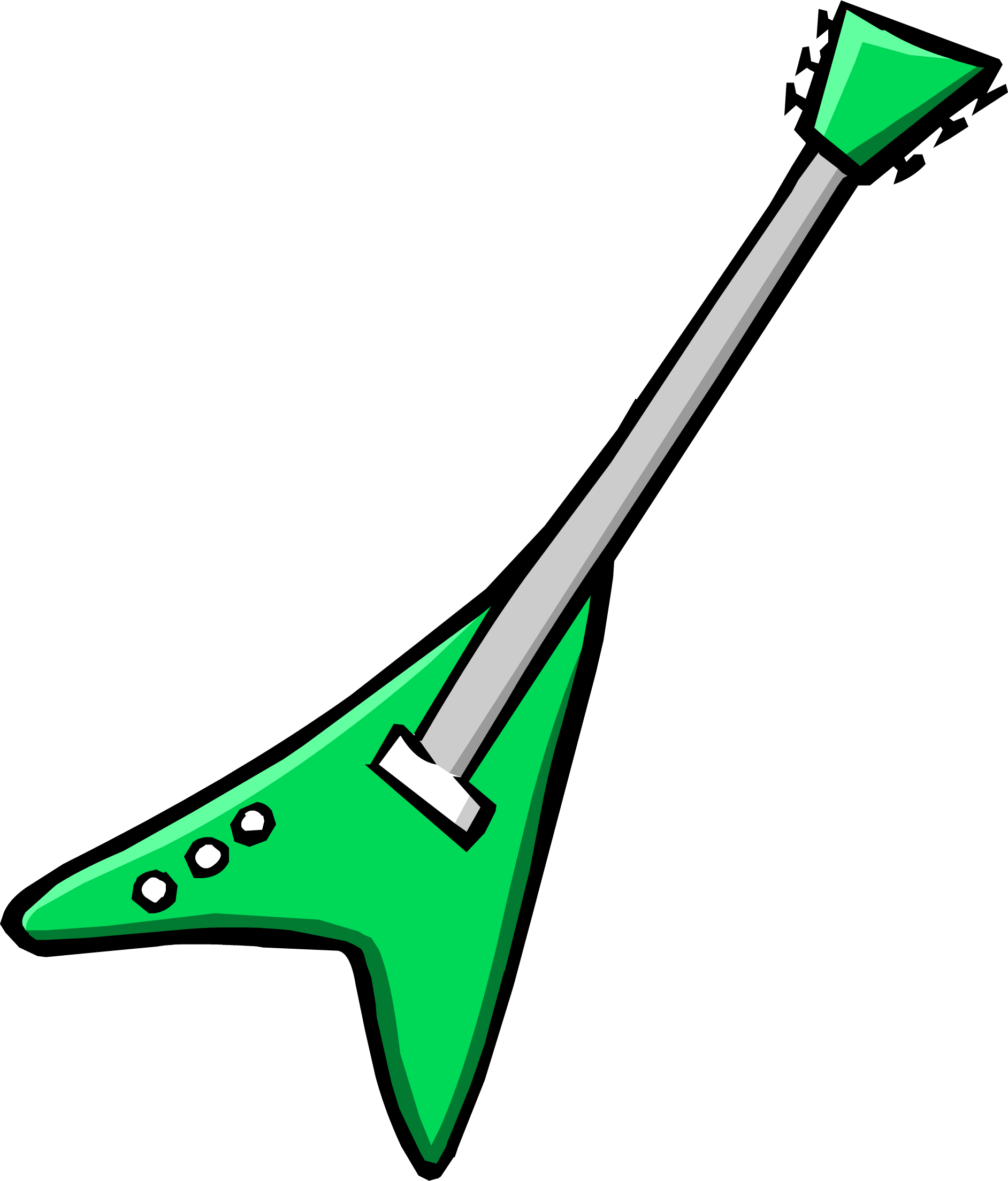 Guitar Icon Png - Club Penguin Red Electric Guitar (1884x2207)