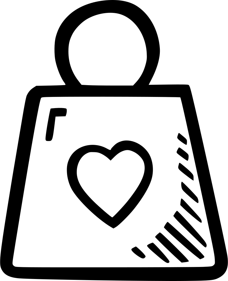 Shopping Bag Clipart Icon Transparent - Heart (796x980)