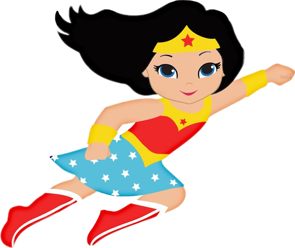 Wonderwoman Sticker - Mujer Maravilla Caricatura (1024x862)