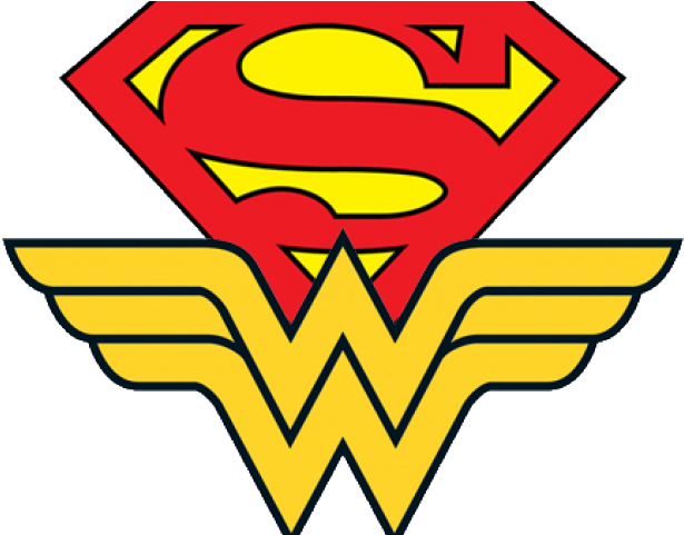 Drawn Superman Superwoman - Wonder Woman Supergirl Logo (640x480)