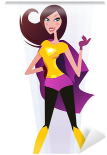 Woman In Superwoman Pink Costume Wall Mural • Pixers® - Superwoman In Pink (400x400)