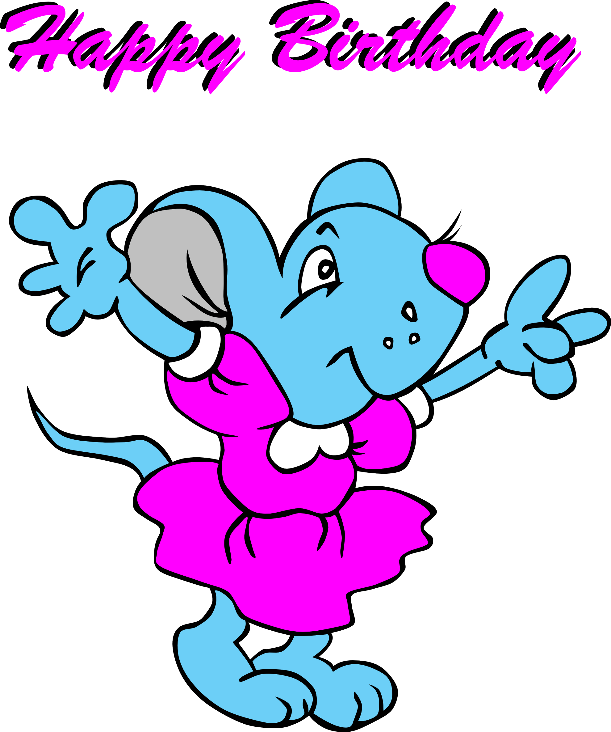 Happy Birthday - Clipart - Preposition Clipart (1979x2369)