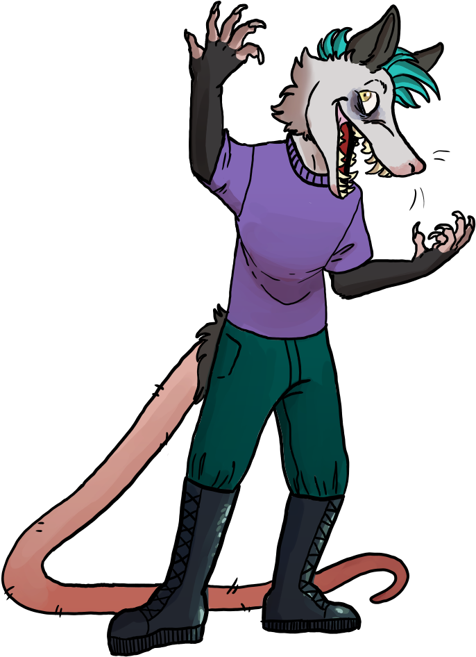 Butcher Possum By Bird-blood - Cartoon (750x1000)