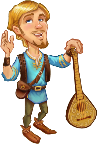 The Travelling Bard - Cartoon (324x492)