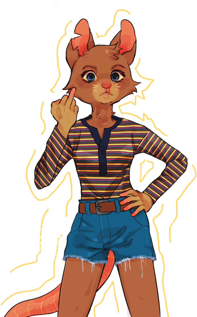 Opossum At By Luxjii - Cartoon (712x1123)