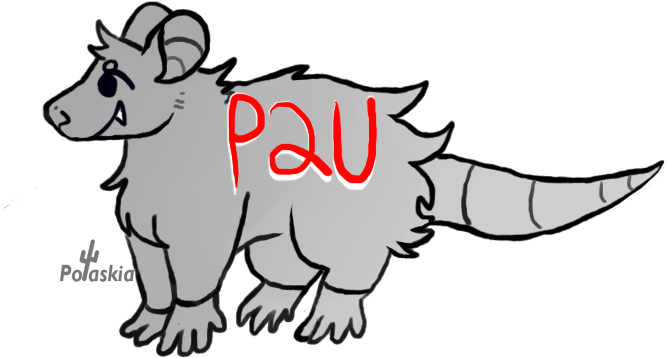 Opossum Lines P2u By Polaskia - Cartoon (681x422)