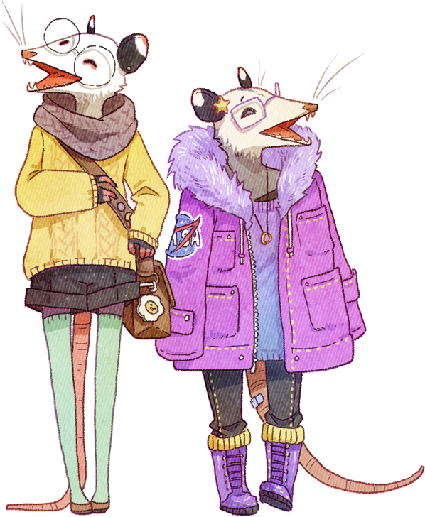 Happy Birthday To @nyetlife The Best Possum Girl Ever - Cartoon (721x783)