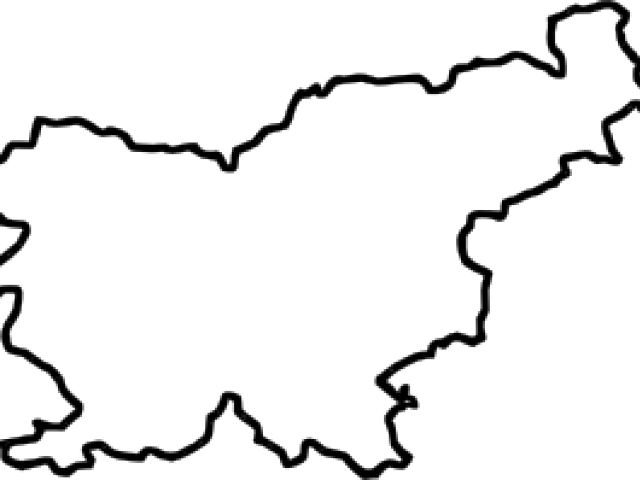 Island Clipart Empty - Blank Map Of Slovenia (640x480)