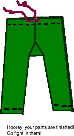 Bask In The Glow Of Having Pants That Won't Immediately - Illustration (397x518)