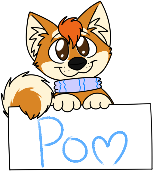 Pom Winter Badge Commission - Cartoon (525x584)