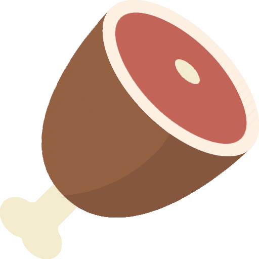 Barbecue Meat Transprent Png Free - Jamon Animado Png (512x512)