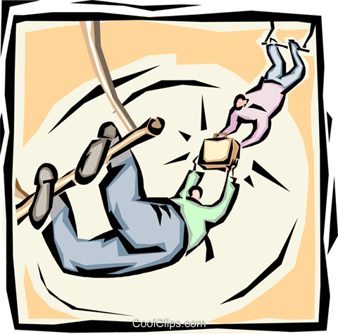 Businessmen Doing Acrobatics Royalty Free Vector Clip - Businessmen Doing Acrobatics Royalty Free Vector Clip (480x473)