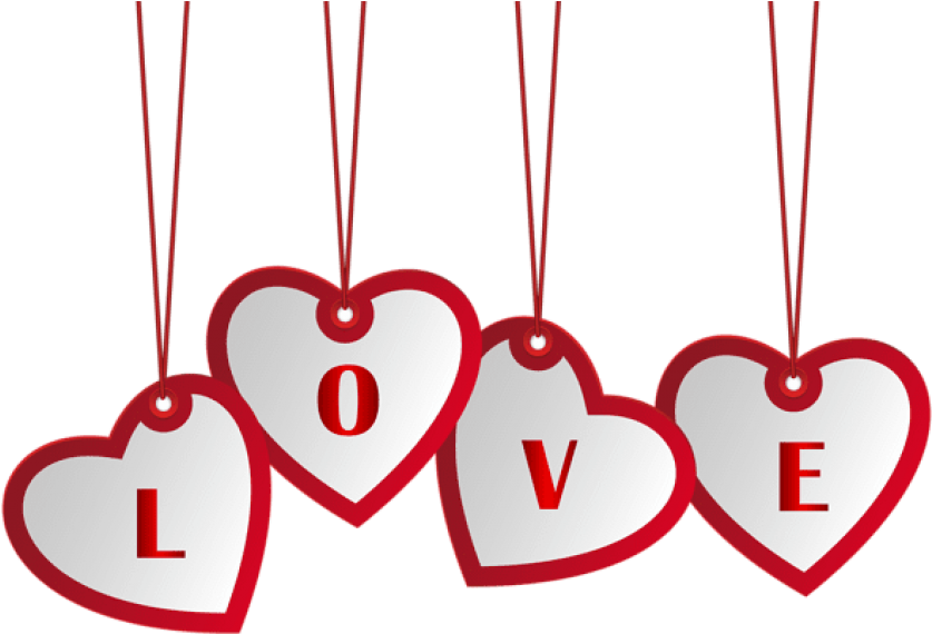 Free Png Download Hanging Love Hearts Png Images Background - Happy Birthday Love Png (850x586)