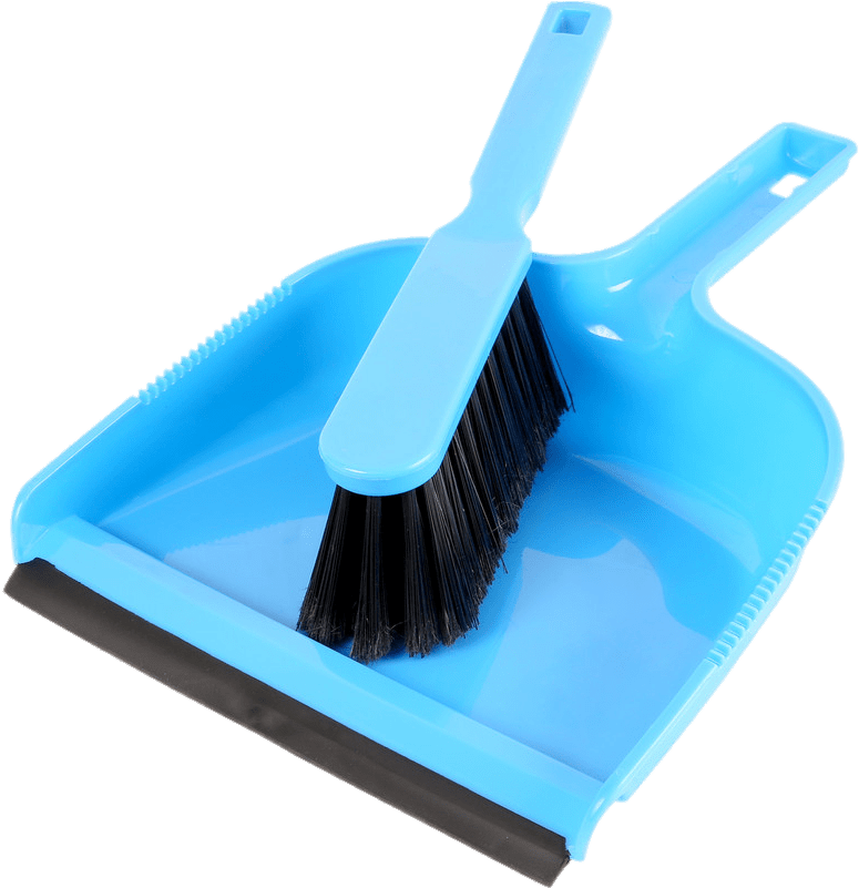 Blue Plastic Dustpan And Brush - Blue Brush And Dustpan (800x800)