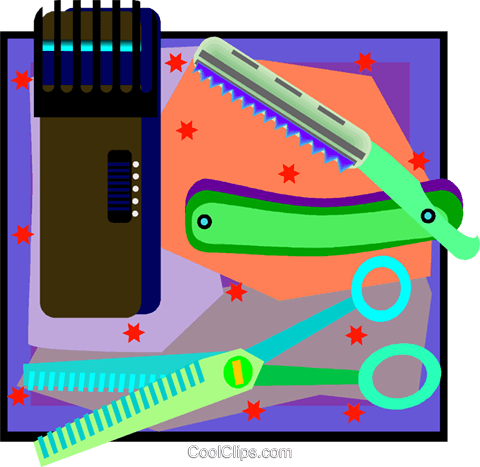 Personal Grooming Aids Royalty Free Vector Clip Art - Personal Grooming Clipart (480x467)