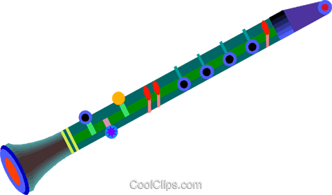 Clarinet Royalty Free Vector Clip Art Illustration - Flute (480x282)