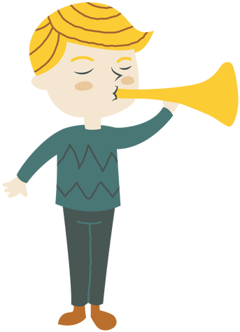 Transparent Trumpet - Tocar La Trompeta Dibujo (512x512)