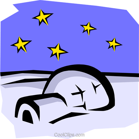 Igloo Royalty Free Vector Clip Art Illustration - Grønland (480x480)