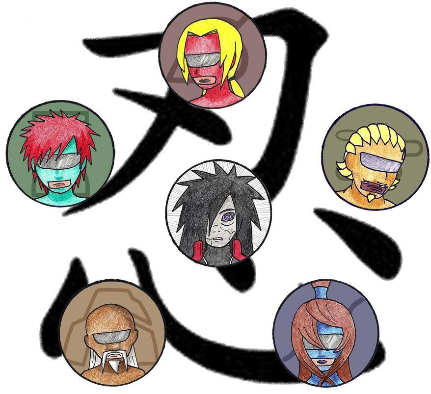 Go Go Kage Rangers By Sandy Apples - Cartoon (900x821)