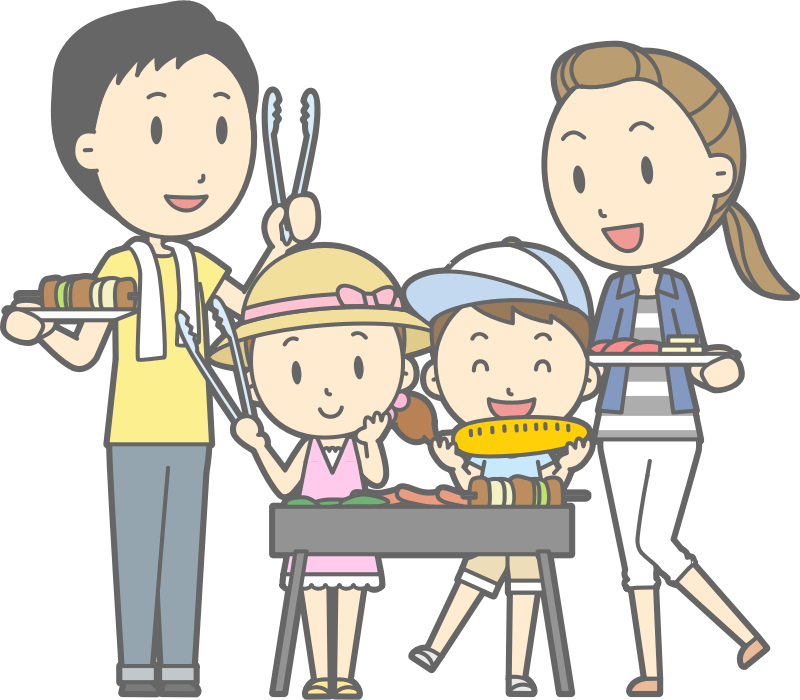 Medium Image - Family Barbecue Clipart (800x700)