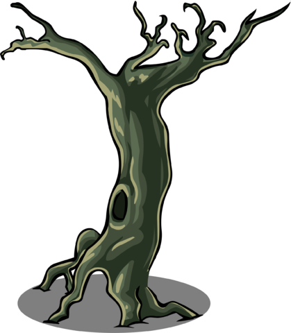Spooky Clipart Spooky Tree - Club Penguin De Halloween Png (419x480)