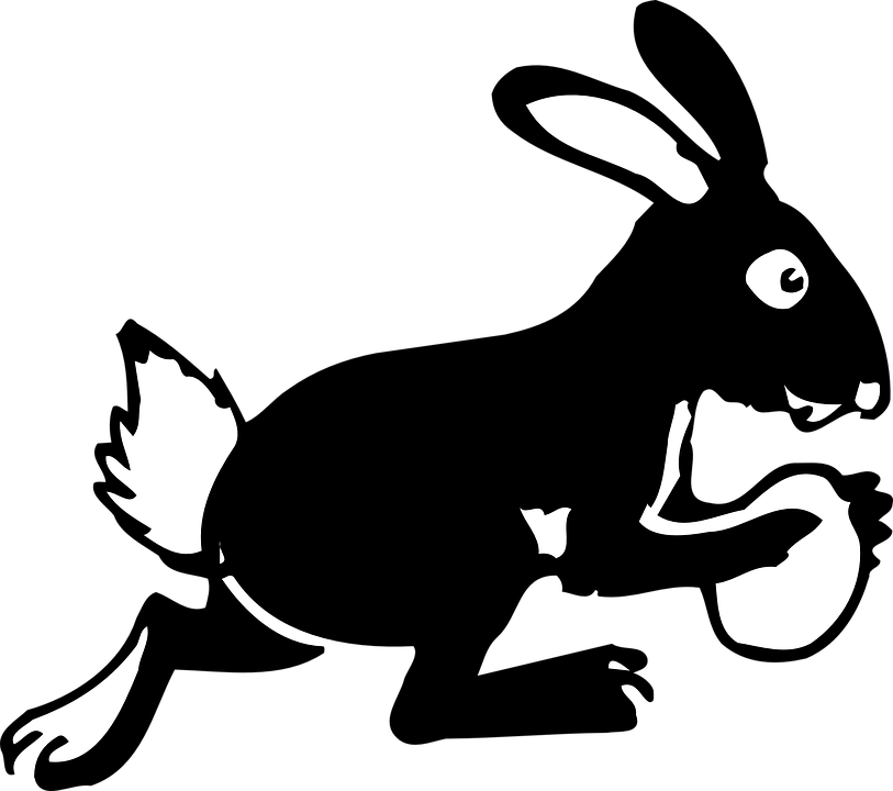 Hare Clipart Rabbit Tail - Rabbit Running Clipart Transparent (813x720)