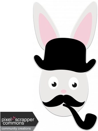 Bunny Graphic By Gina Jones Pixel Scrapper - Cartoon (456x456)