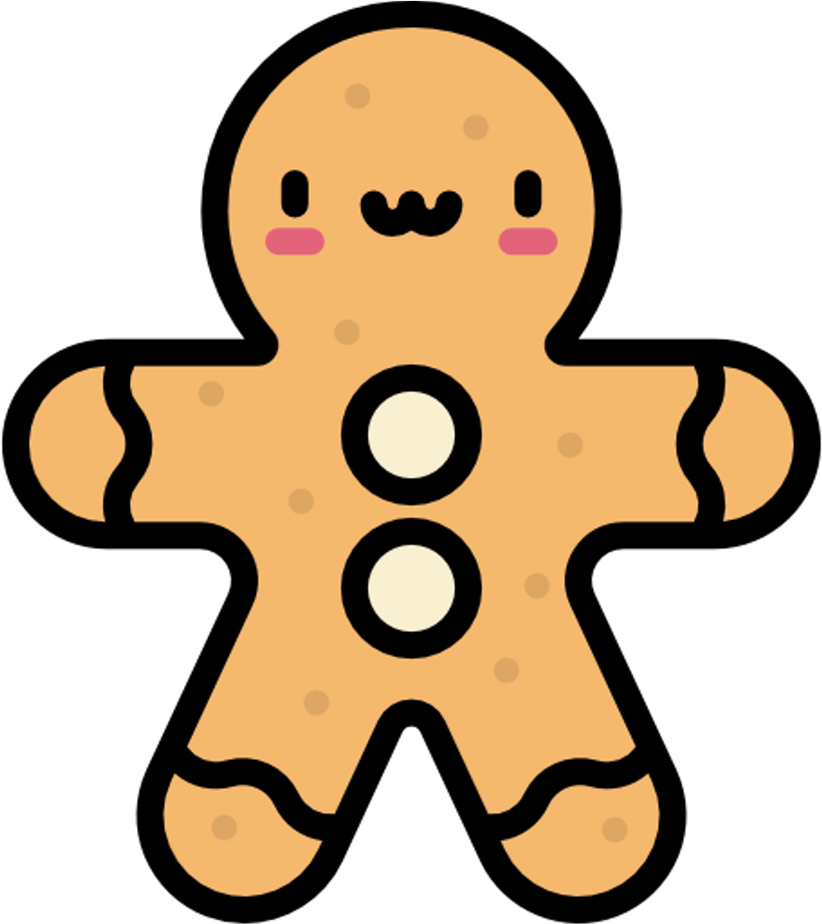 Sweet Sticker - Cool Gingerbread Boy Free Icon (1024x1024)