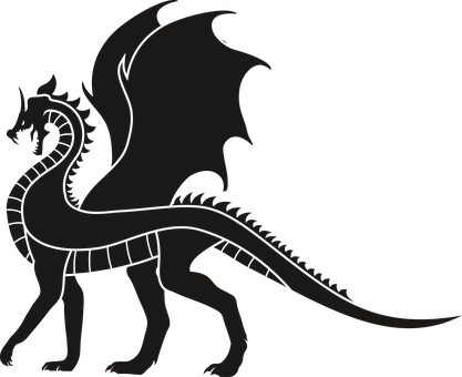 Leg Black And White Clipart - Always Be Yourself Dragon (417x340)