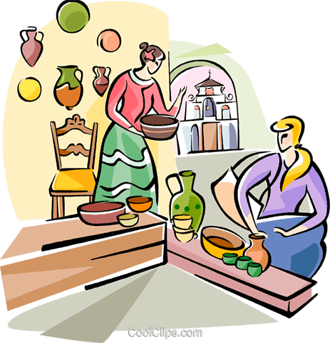 Spanish Traditional Crafts Royalty Free Vector Clip - Spanish Traditional Crafts Royalty Free Vector Clip (463x480)