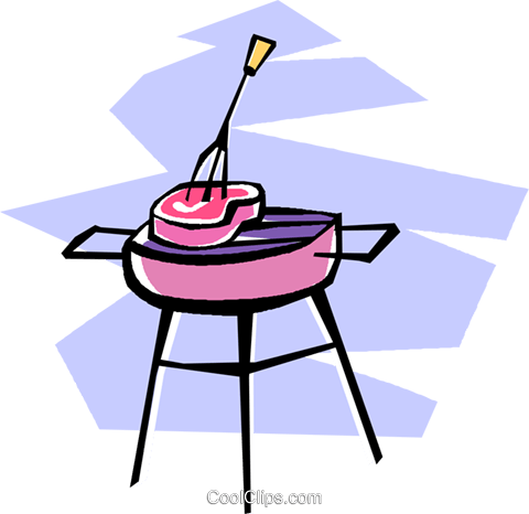 Steaks On The Grill Royalty Free Vector Clip Art Illustration - Steaks On The Grill Royalty Free Vector Clip Art Illustration (480x466)
