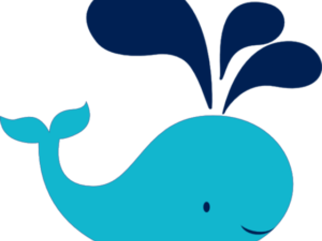 Teal Clipart Whale - Navy Whale (640x480)