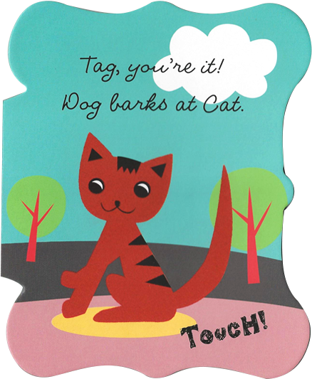 Picture Of Soft Game Of Tags-in The Yard - Cartoon (576x576)